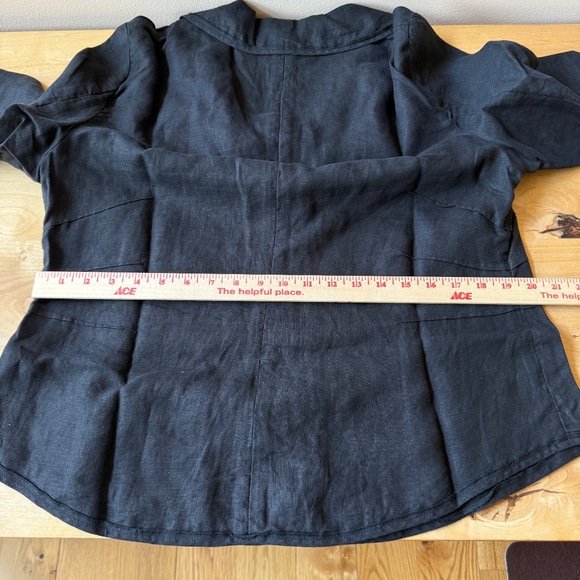 J JILL LINEN BLAZER JACKET TOPPER CAPSULE WARDROBE BREATHABLE NATURAL FIBER LG - Picture 8 of 13